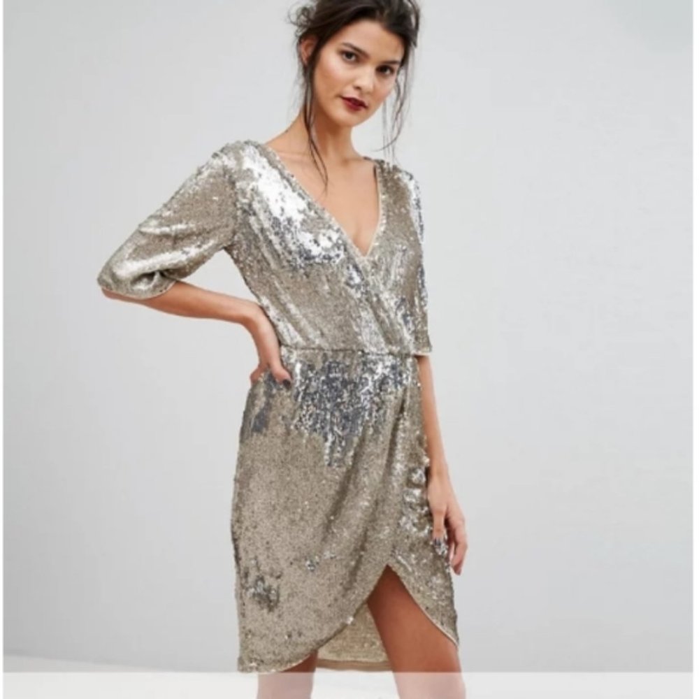 NWT ASOS SEQUIN DRESS SZ 20